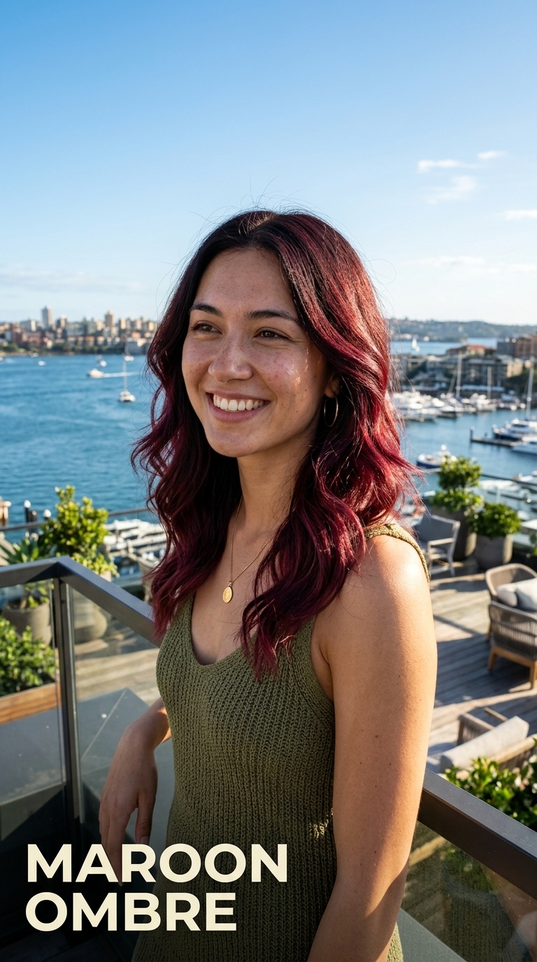 Maroon Ombre