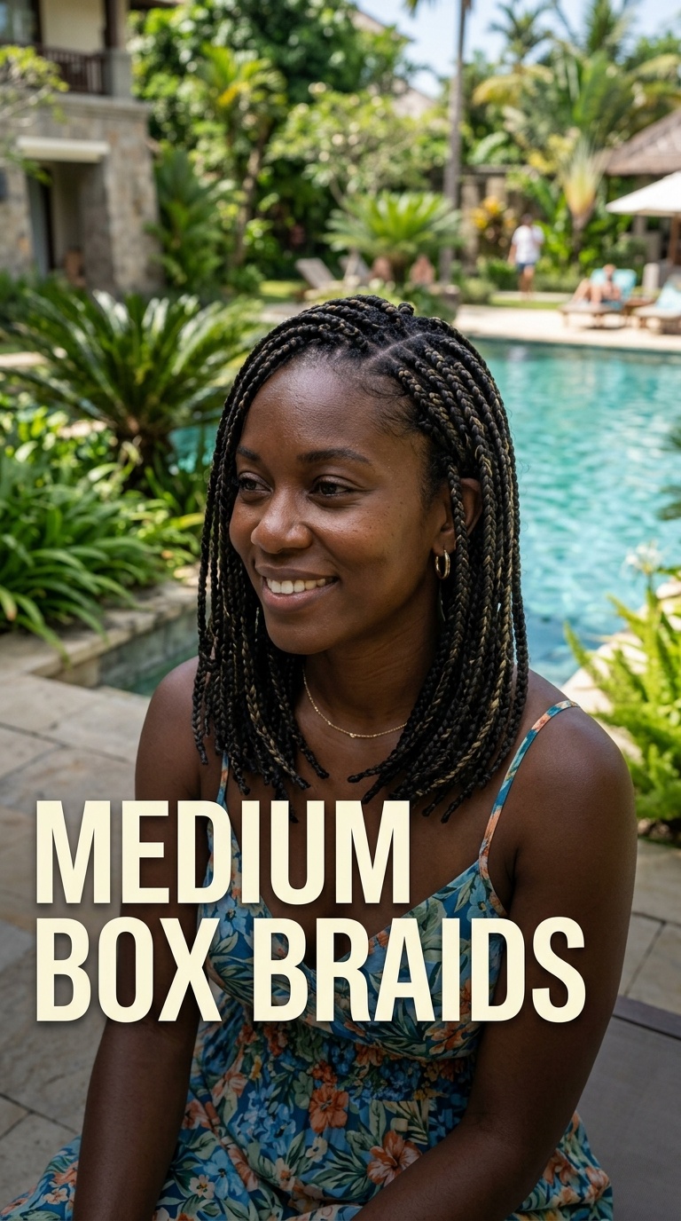 Medium Box Braids