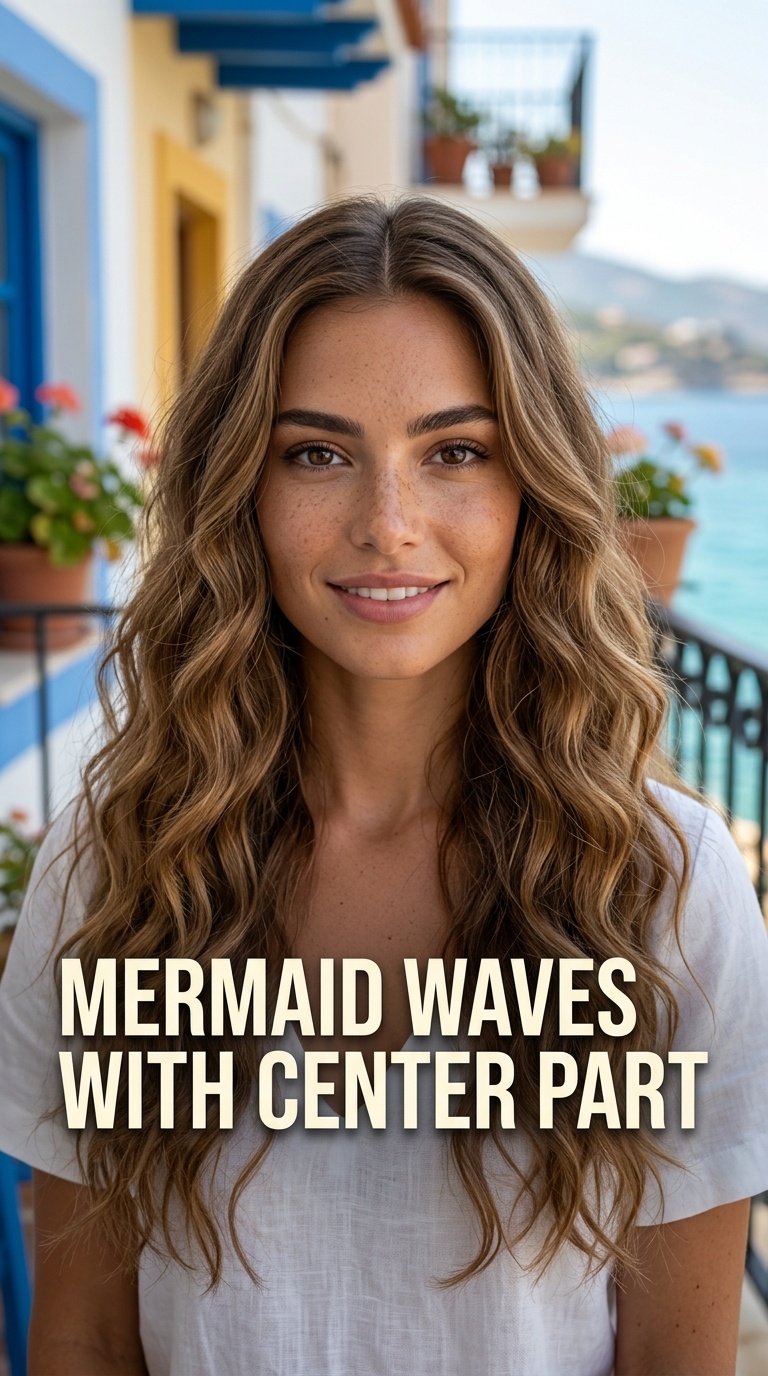 Mermaid Waves with Center Part