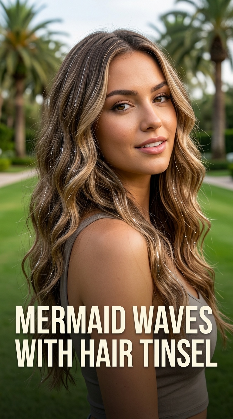 Mermaid Waves with Hair Tinsel