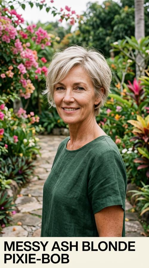 Messy Ash Blonde Pixie-Bob