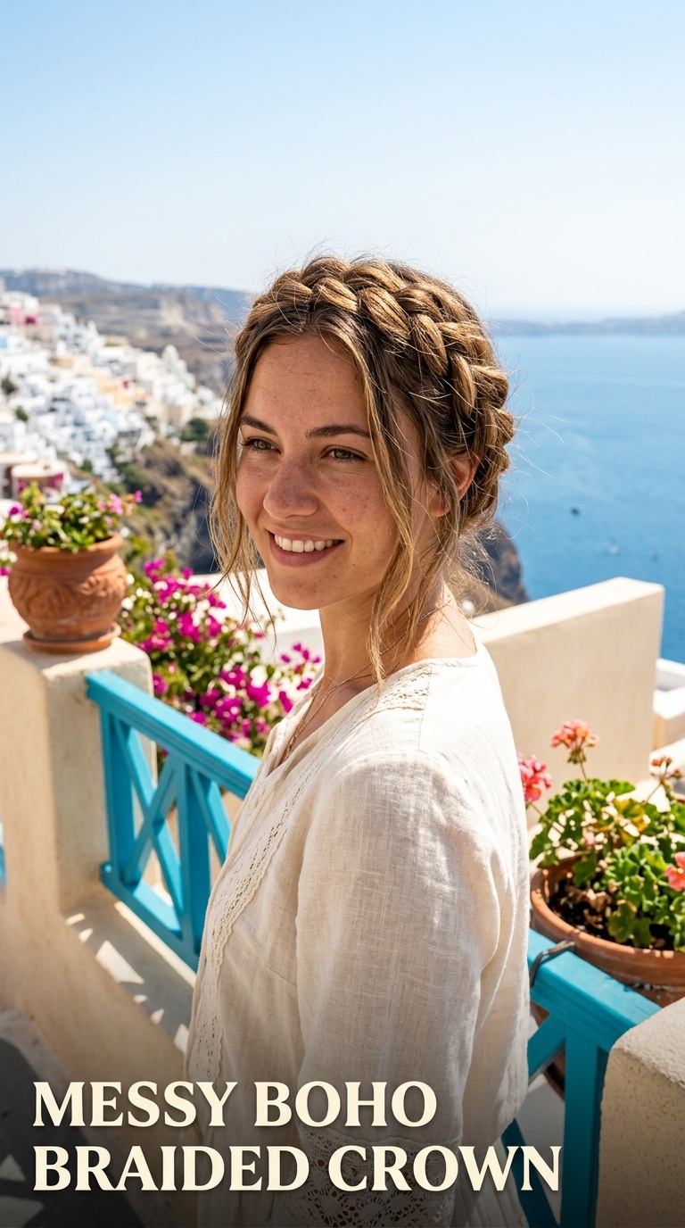 Messy Boho Braided Crown