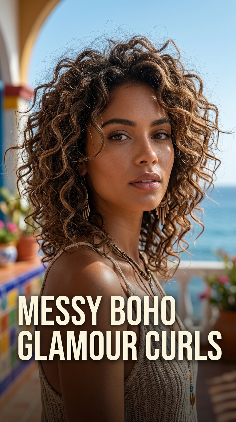 Messy Boho Glamour Curls