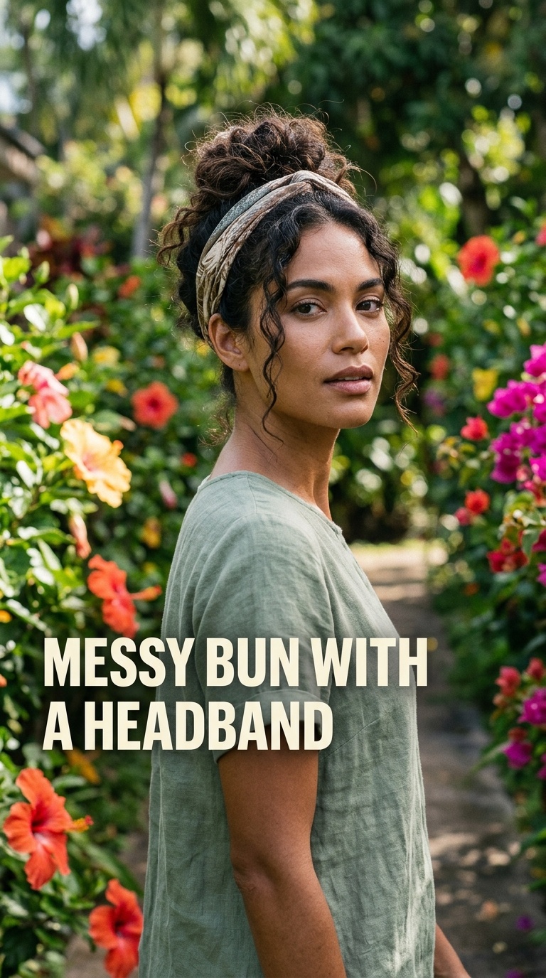 Messy Bun with a Headband