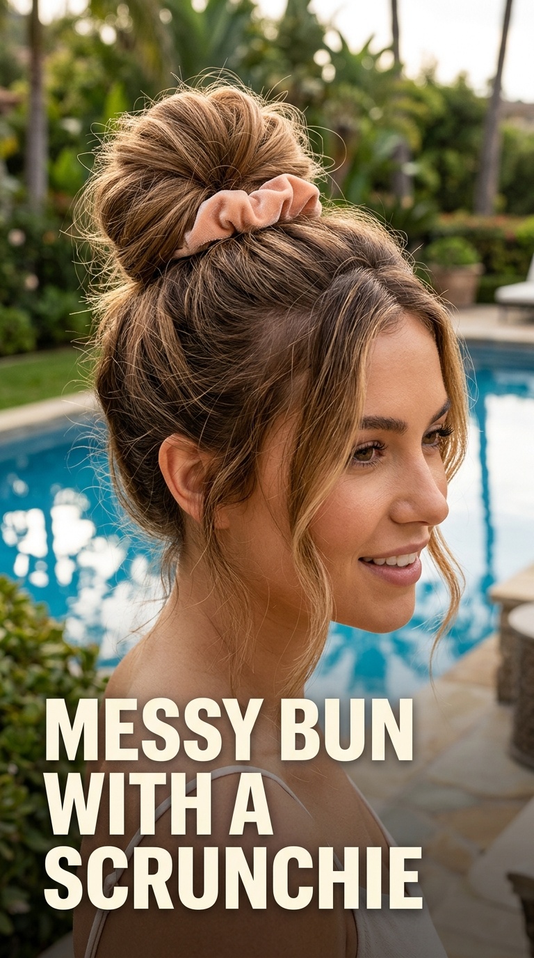 Messy Bun with a Scrunchie