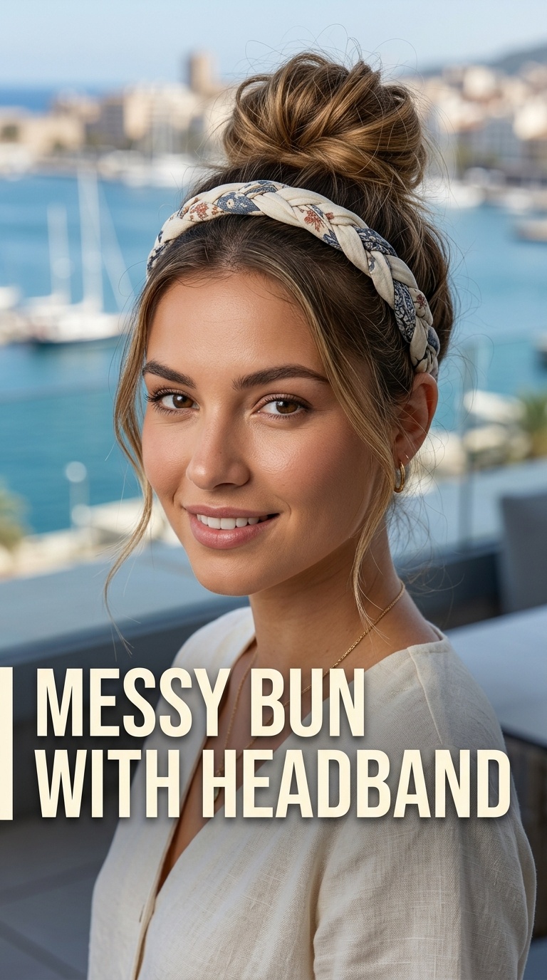 Messy Bun with Headband