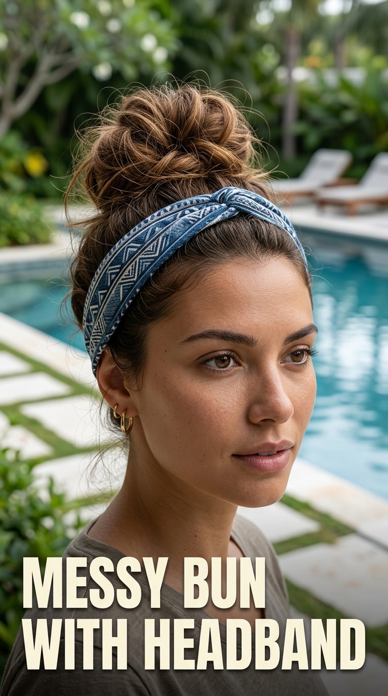 Messy Bun with Headband