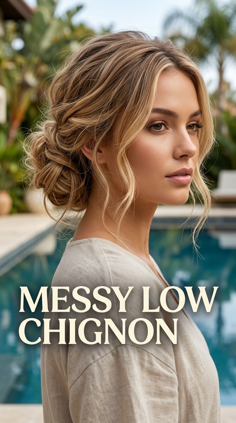 Messy Low Chignon