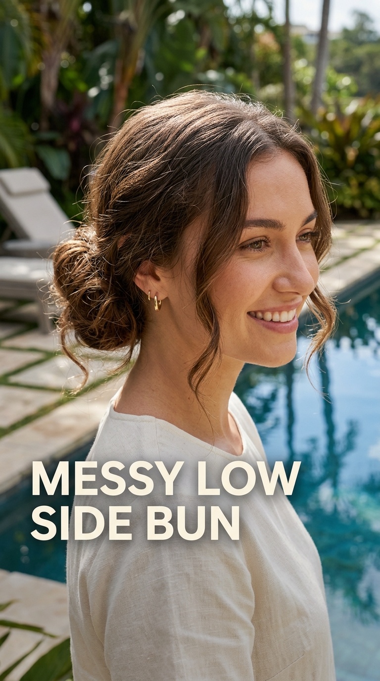 Messy Low Side Bun