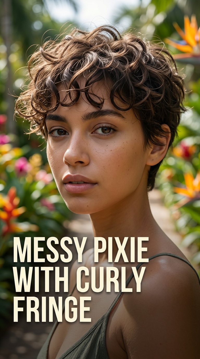 Messy Pixie with Curly Fringe