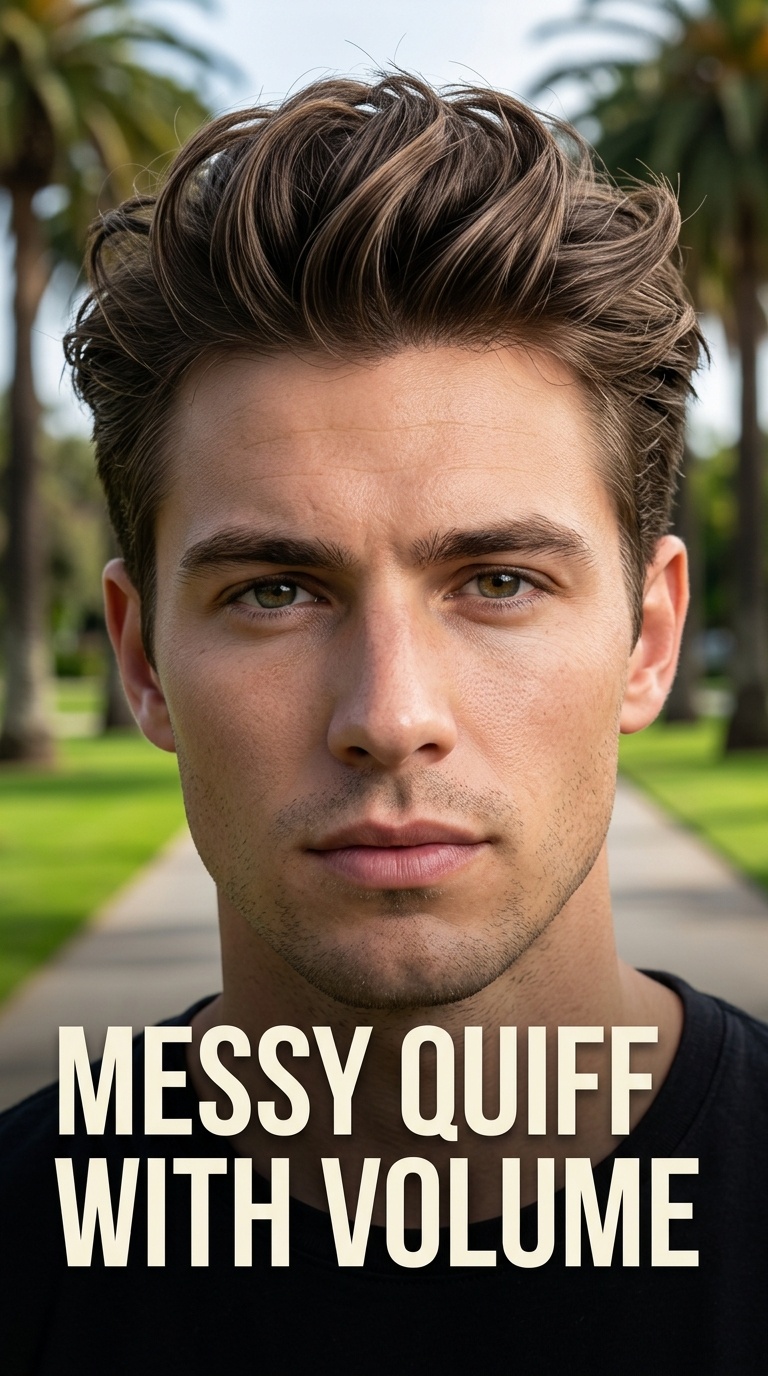 Messy Quiff with Volume