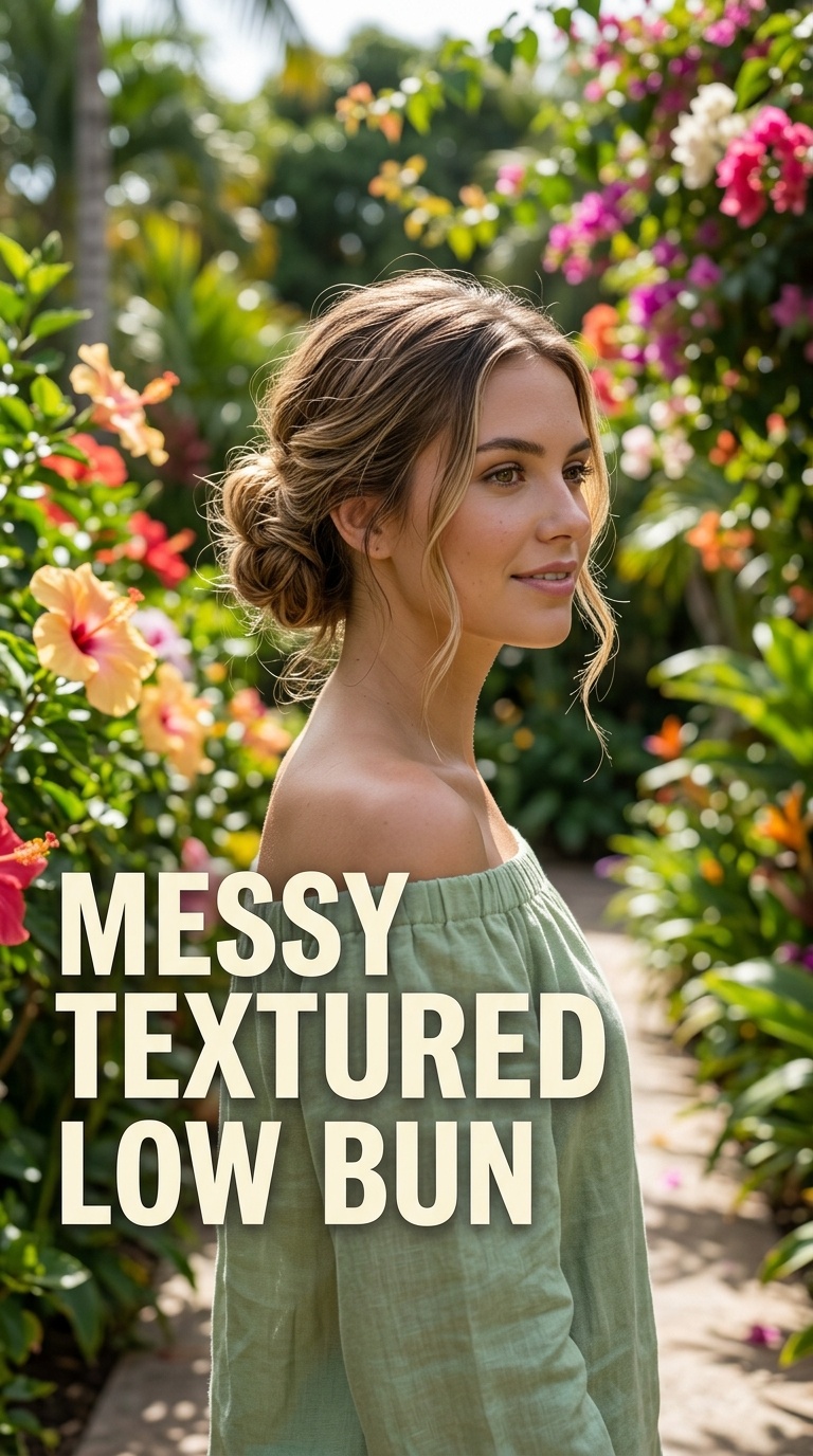 Messy Textured Low Bun