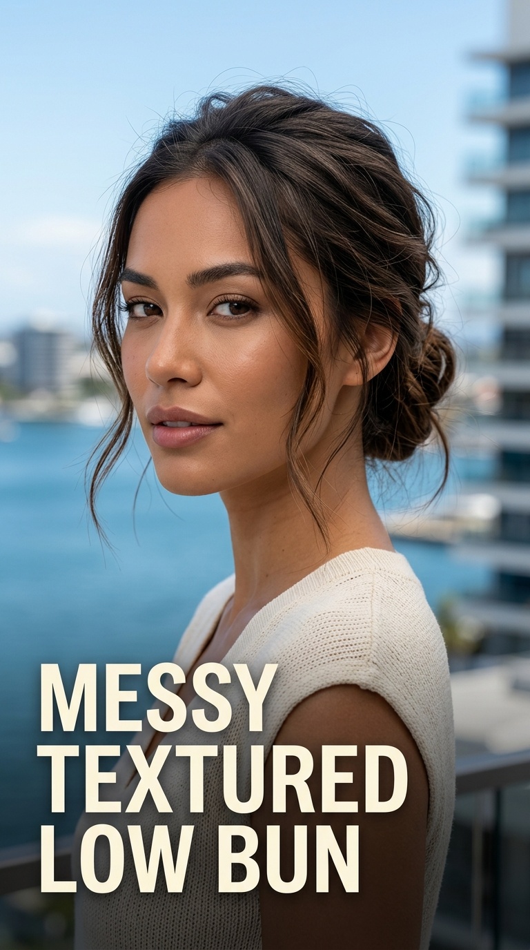 Messy Textured Low Bun