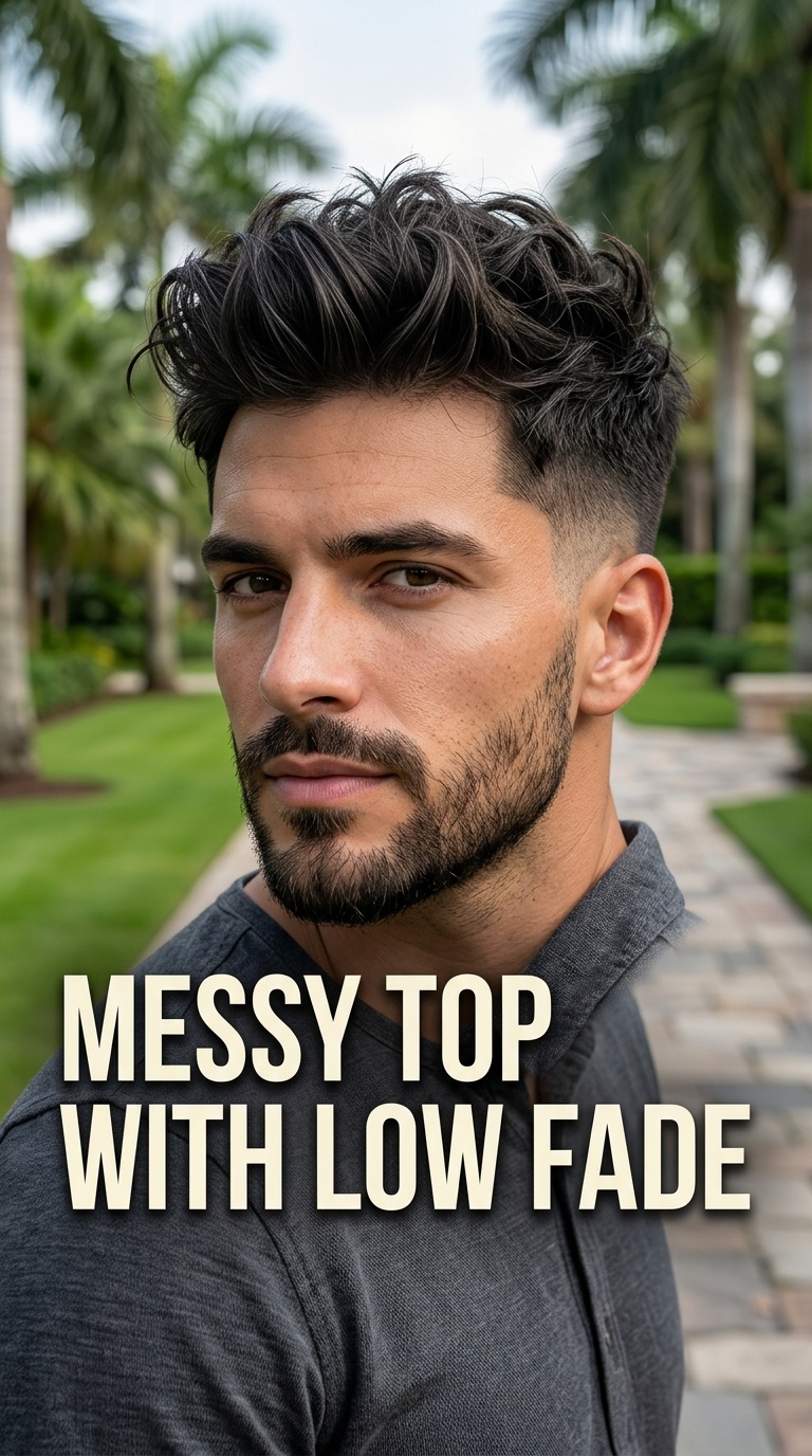Messy Top with Low Fade