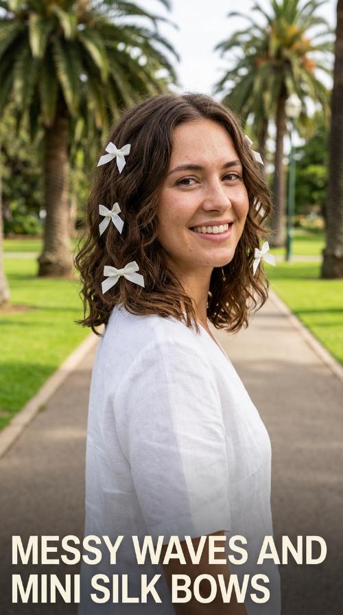 Messy Waves and Mini Silk Bows