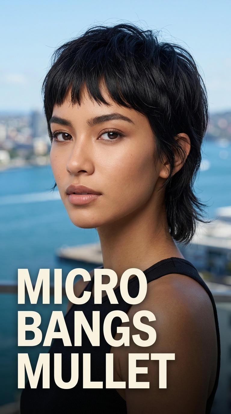 Micro Bangs Mullet