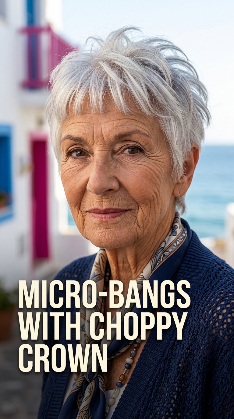 Micro-Bangs with Choppy Crown