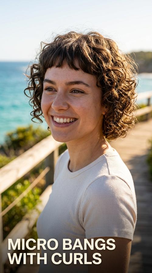 Micro Bangs with Curls