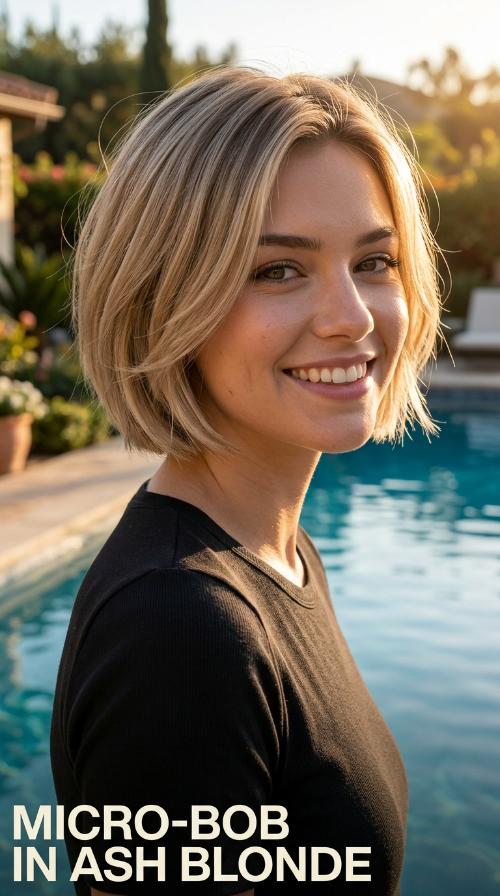 Micro-Bob in Ash Blonde