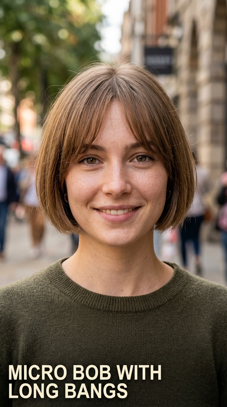 Micro Bob with Long Bangs