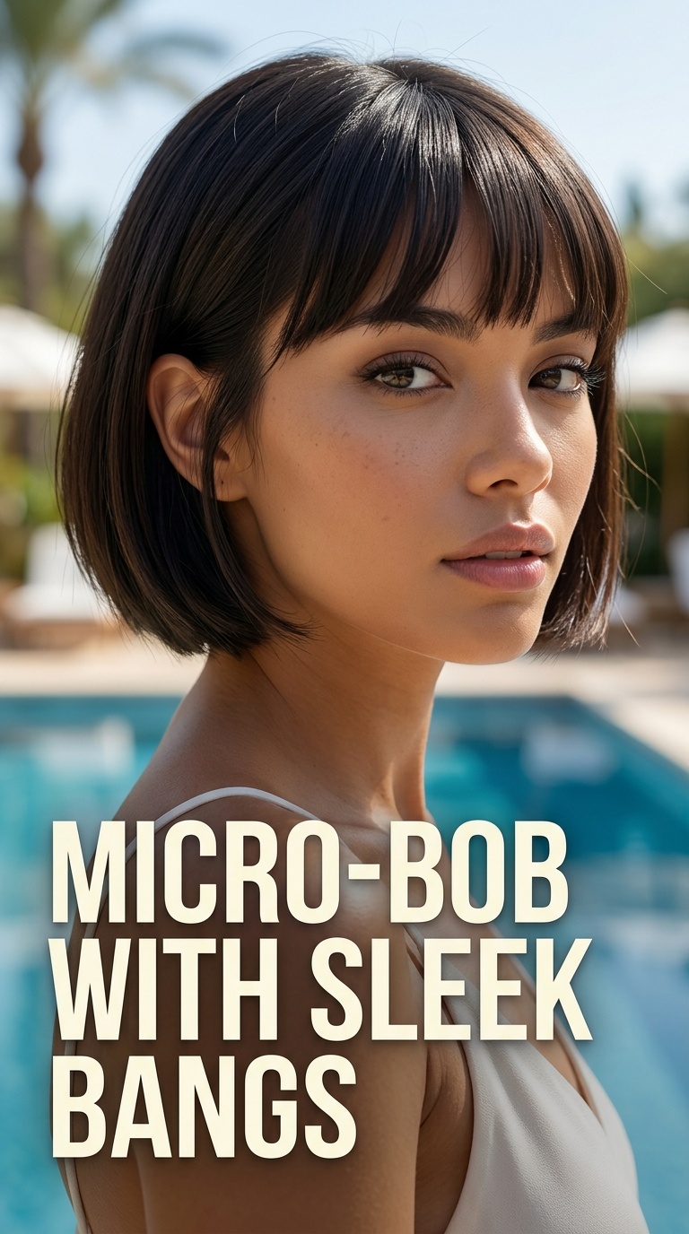 Micro-Bob with Sleek Bangs