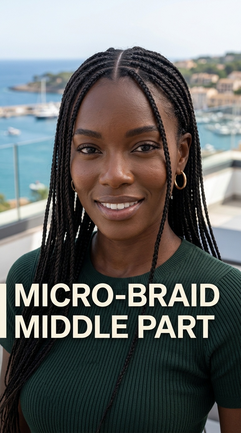 Micro-Braid Middle Part