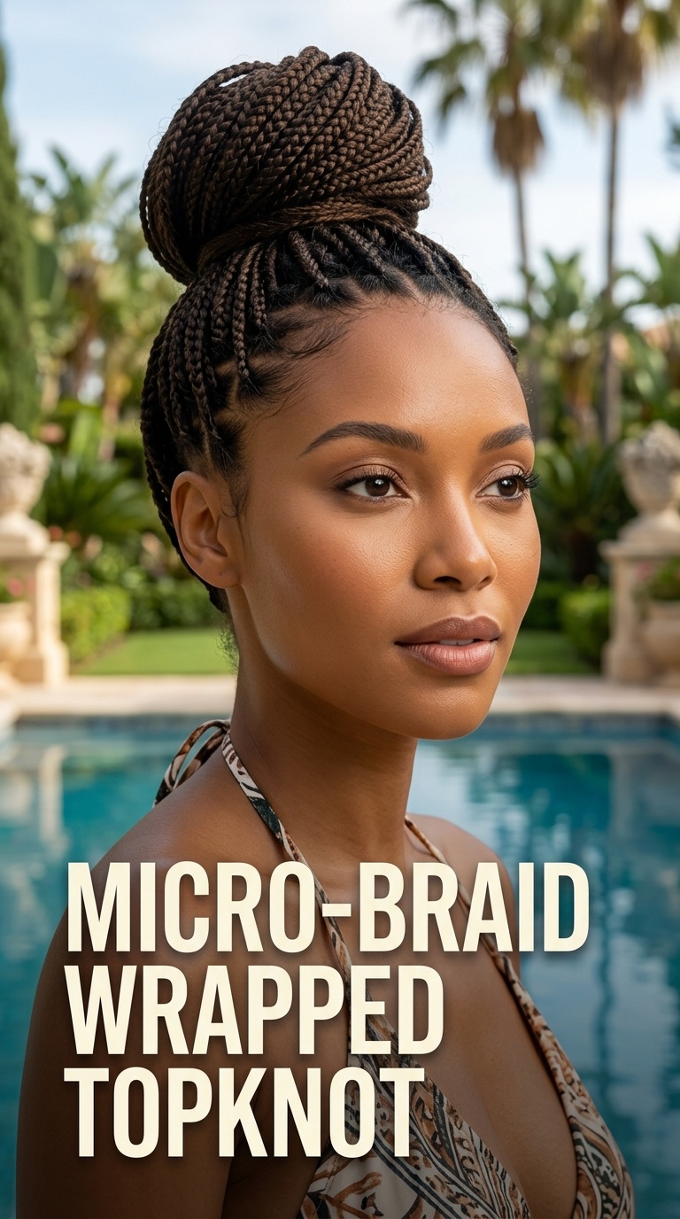 Micro-Braid Wrapped Topknot