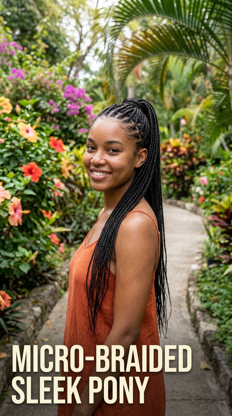Micro-Braided Sleek Pony