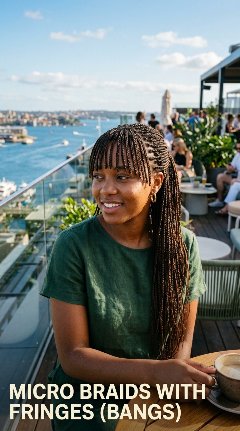 Micro Braids with Fringes (Bangs)