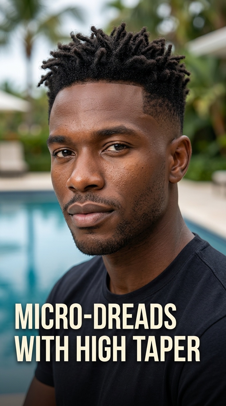 Micro-Dreads with High Taper