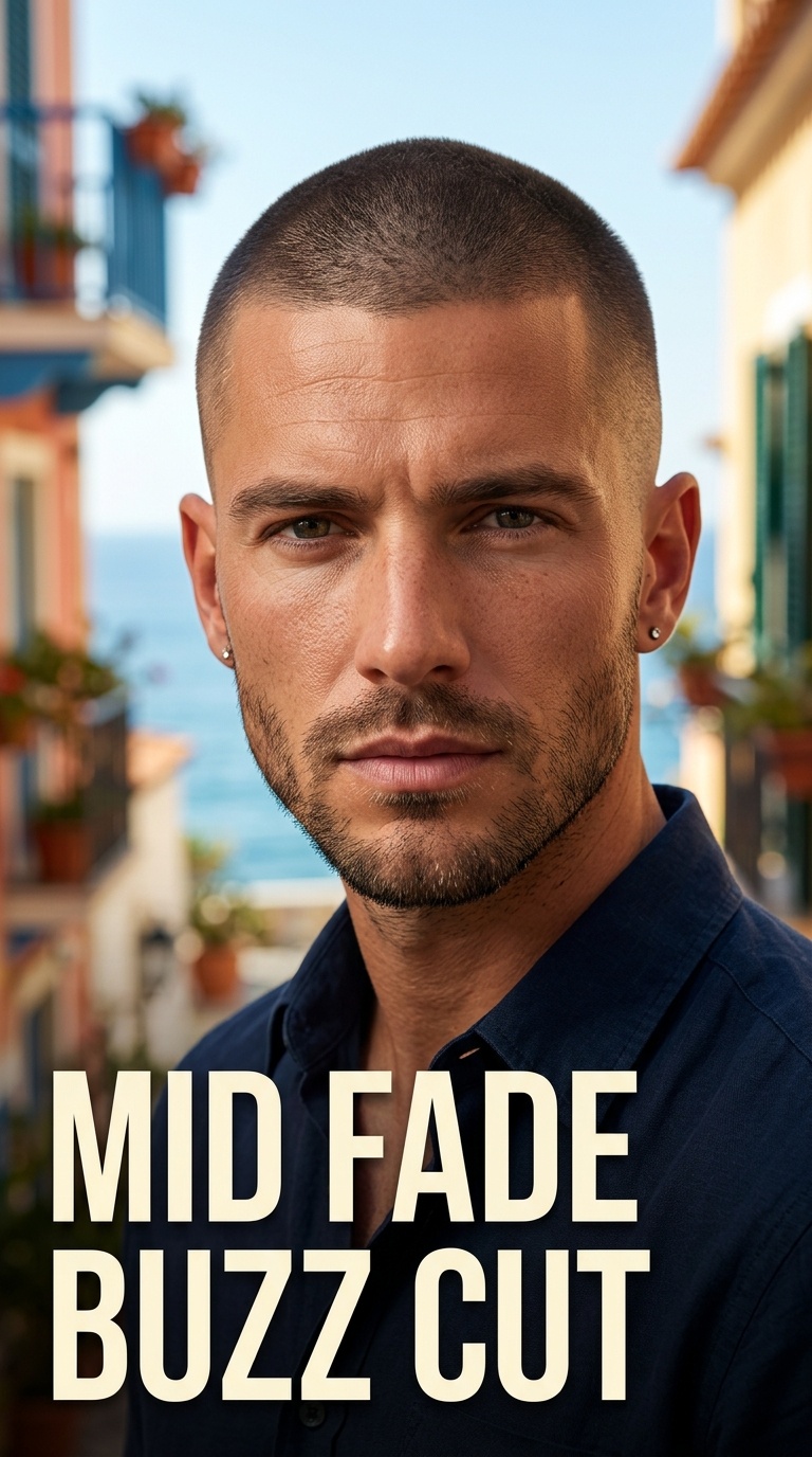 Mid Fade Buzz Cut