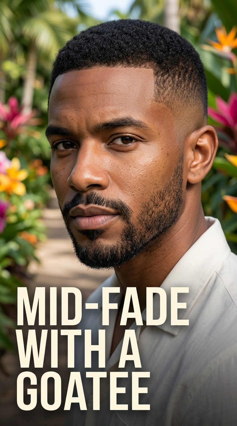 Mid-Fade with a Goatee