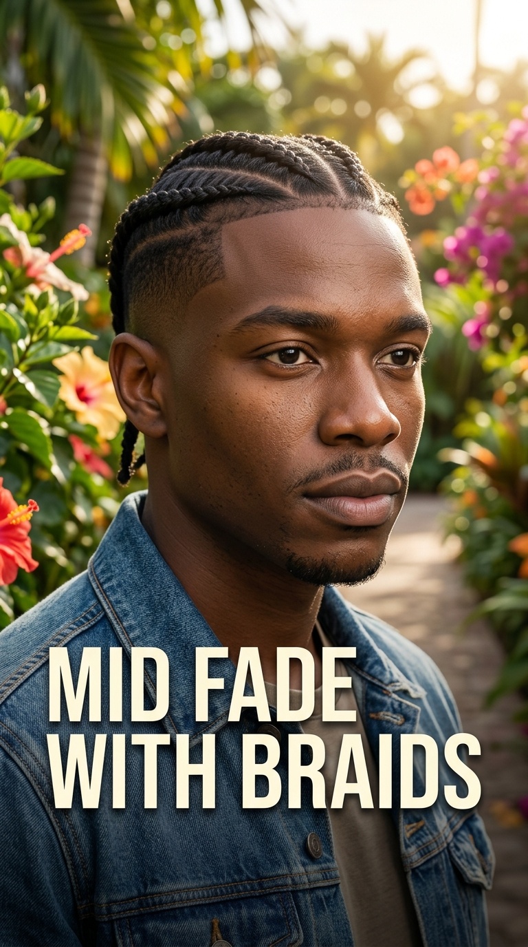 Mid Fade with Braids