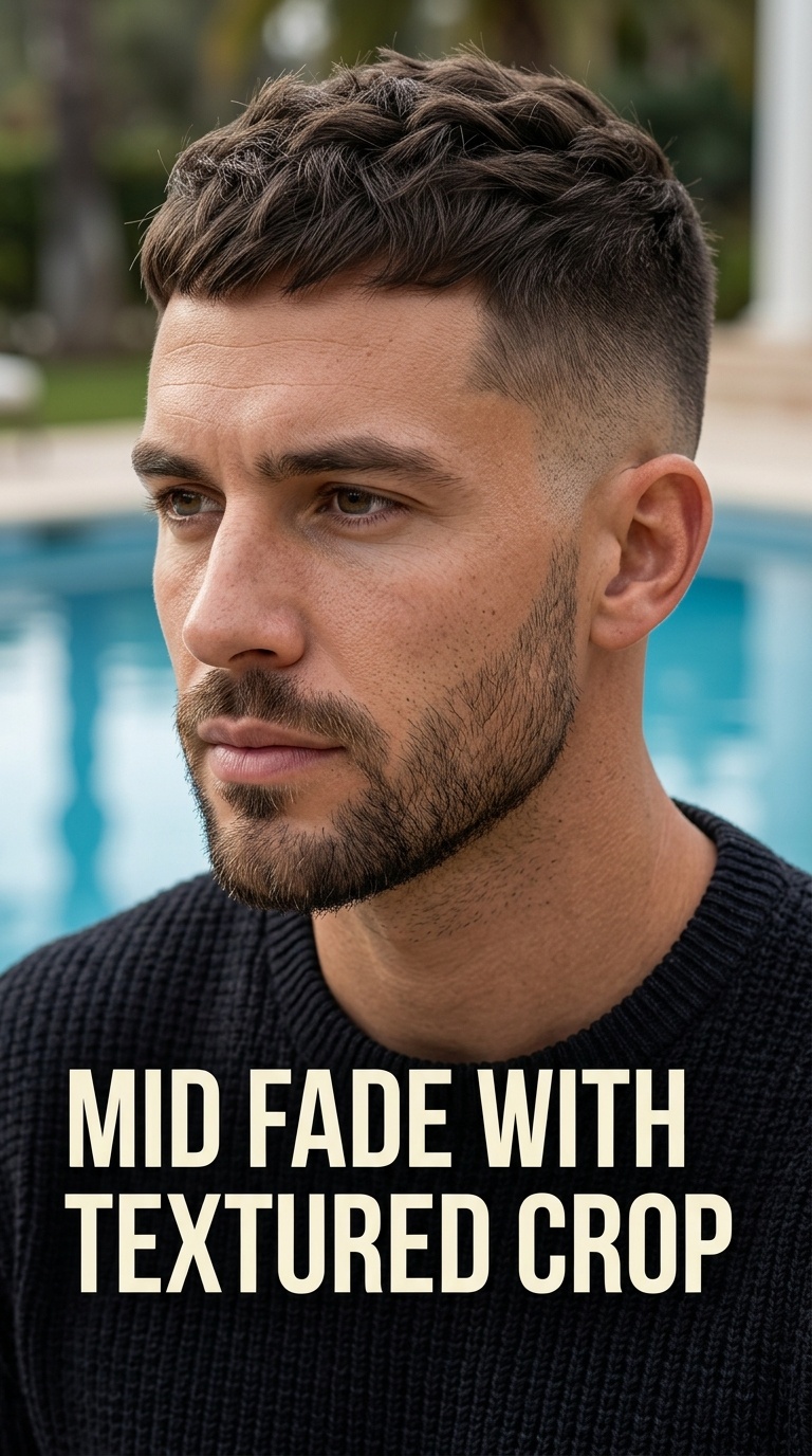 Mid Fade with Textured Crop