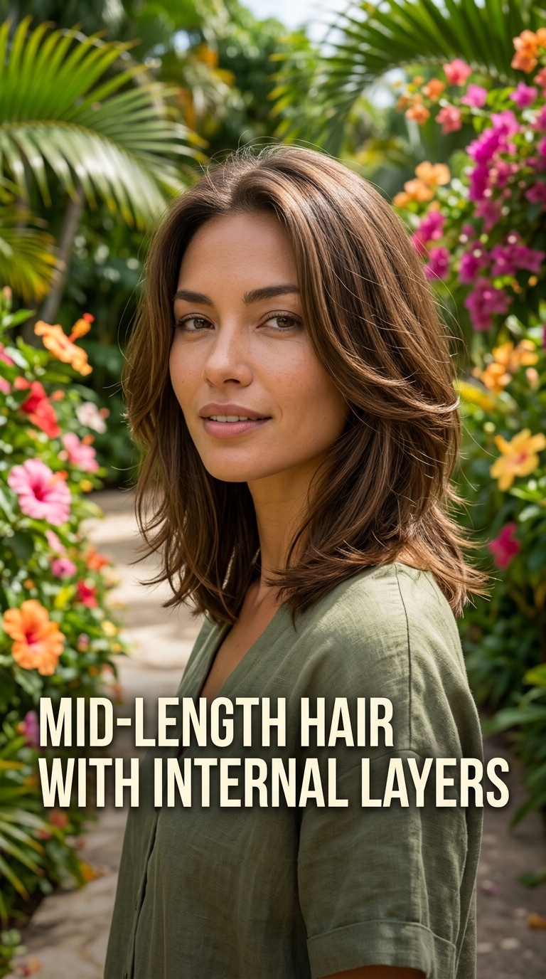 Mid-Length Hair with Internal Layers
