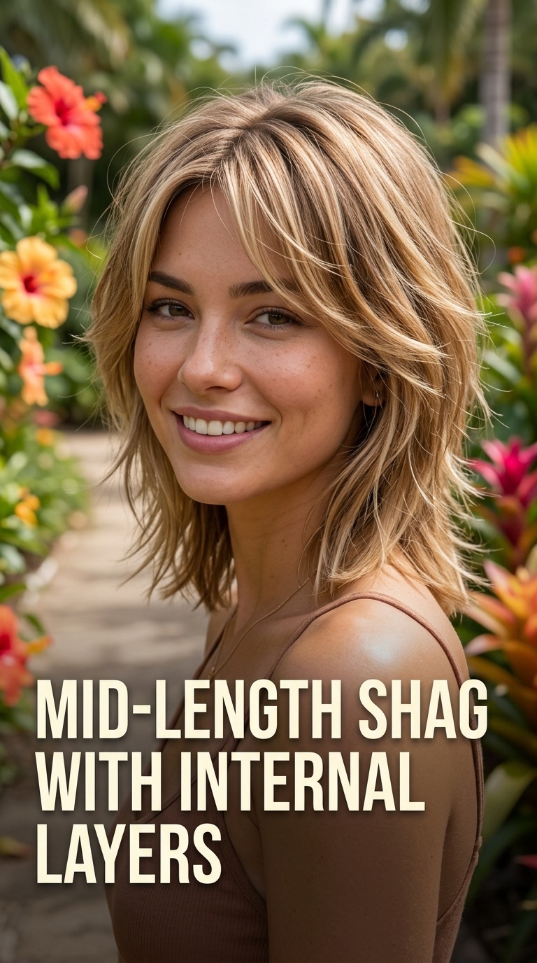 Mid-Length Shag with Internal Layers