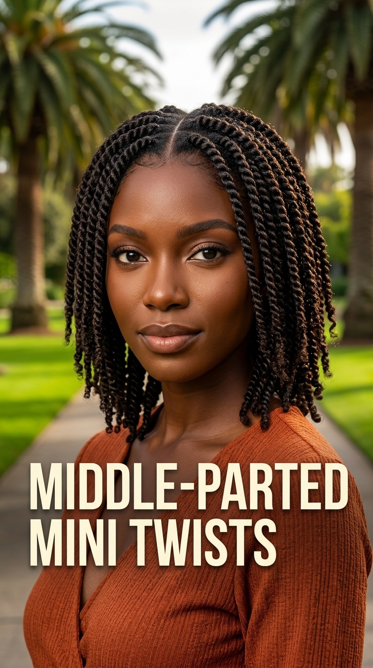 Middle-Parted Mini Twists