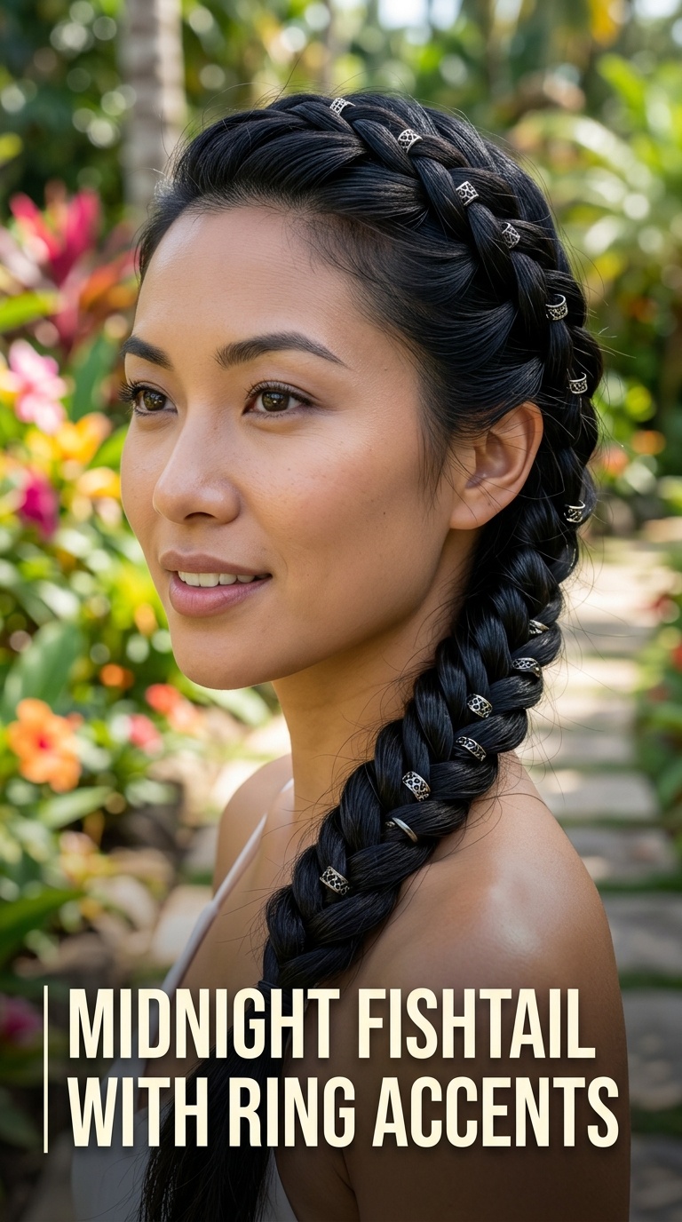 Midnight Fishtail with Ring Accents