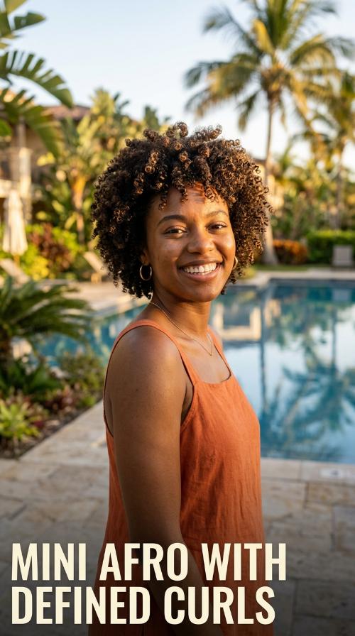 Mini Afro with Defined Curls