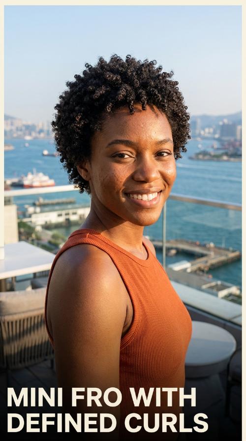 Mini Fro with Defined Curls