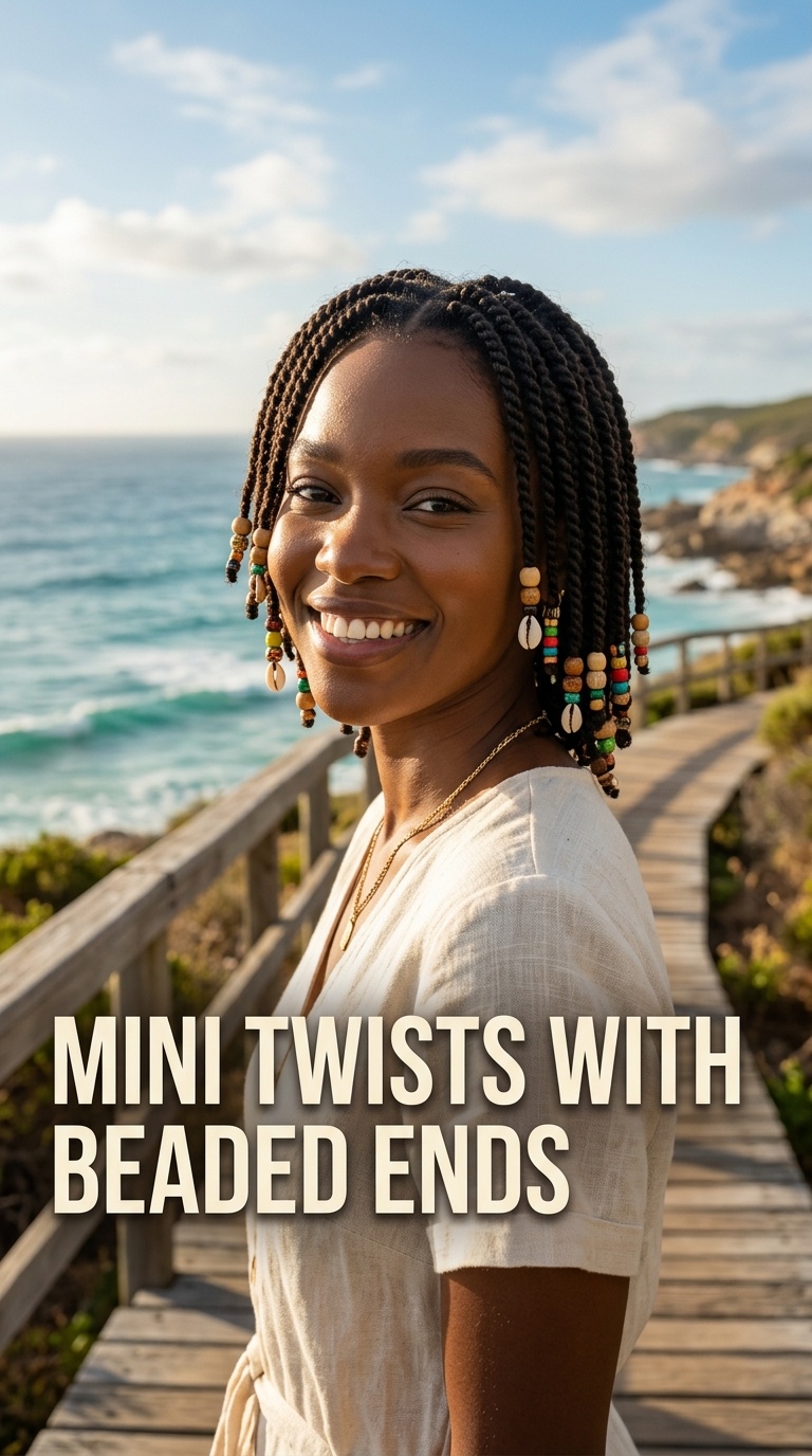 Mini Twists with Beaded Ends