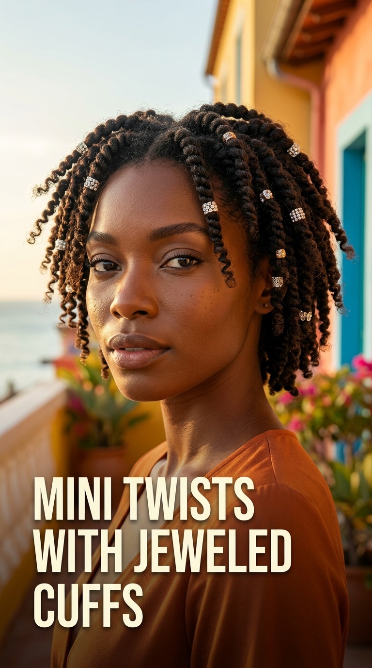 Mini Twists with Jeweled Cuffs