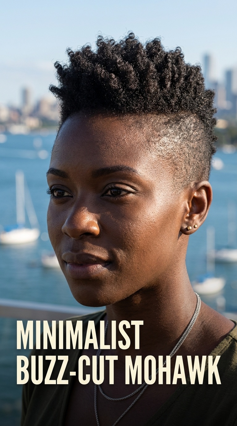 Minimalist Buzz-Cut Mohawk
