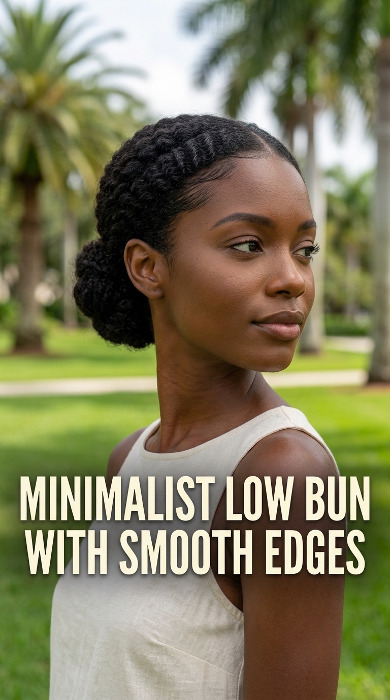 Minimalist Low Bun with Smooth Edges