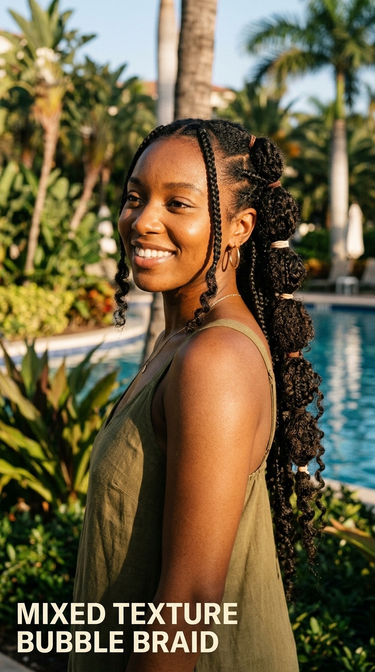 Mixed Texture Bubble Braid