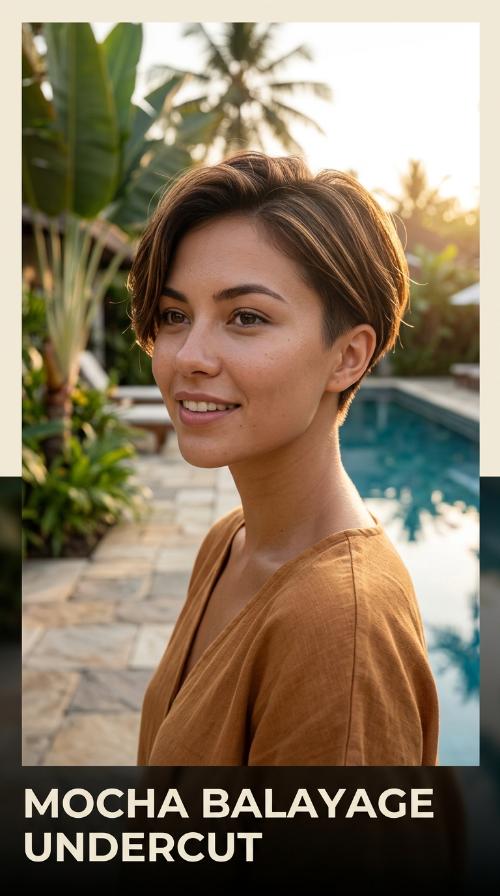 Mocha Balayage Undercut