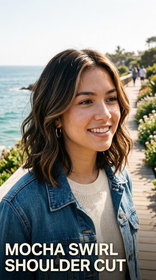 Mocha Swirl Shoulder Cut