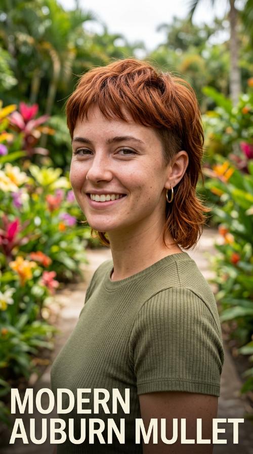 Modern Auburn Mullet