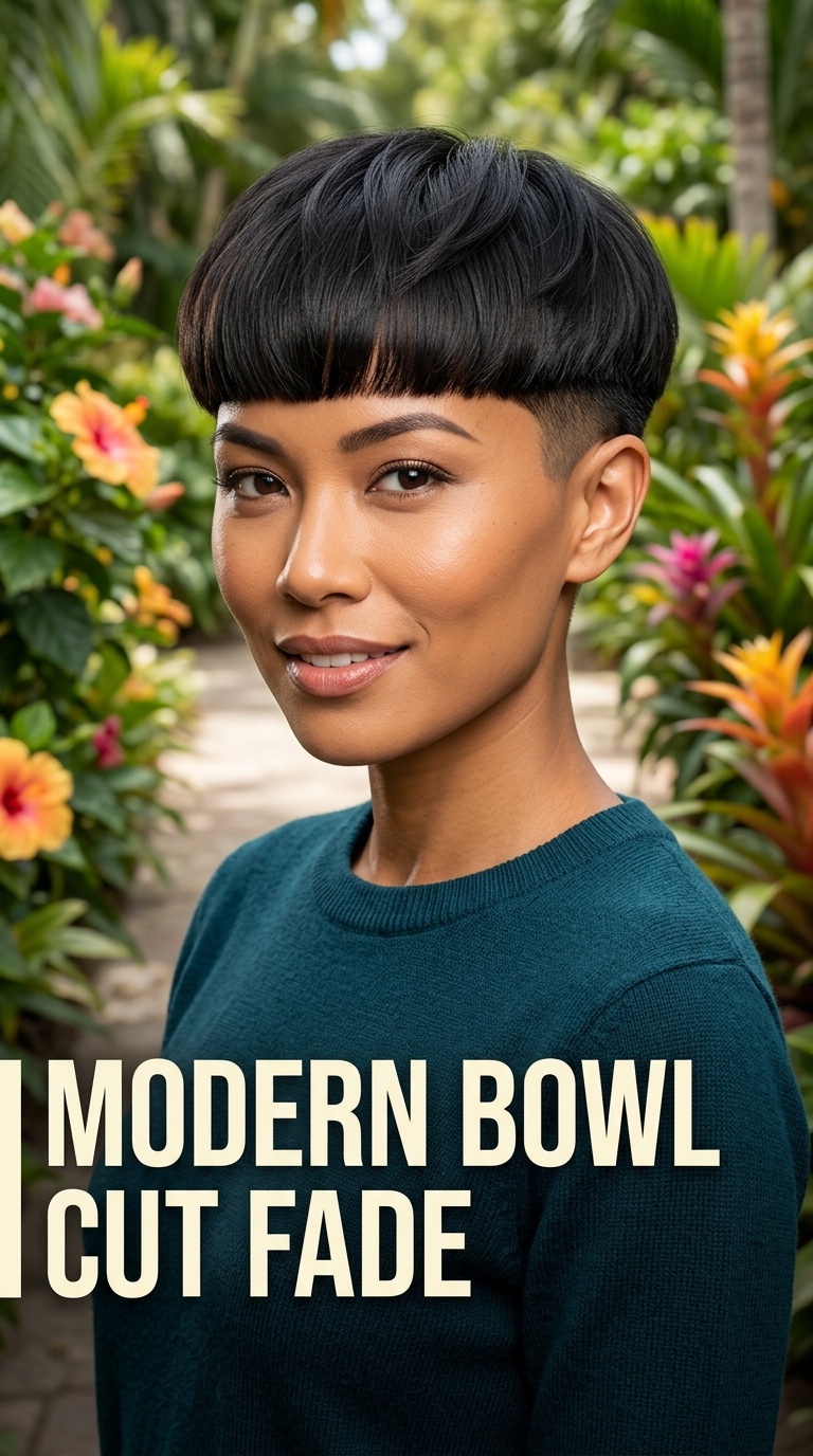 Modern Bowl Cut Fade