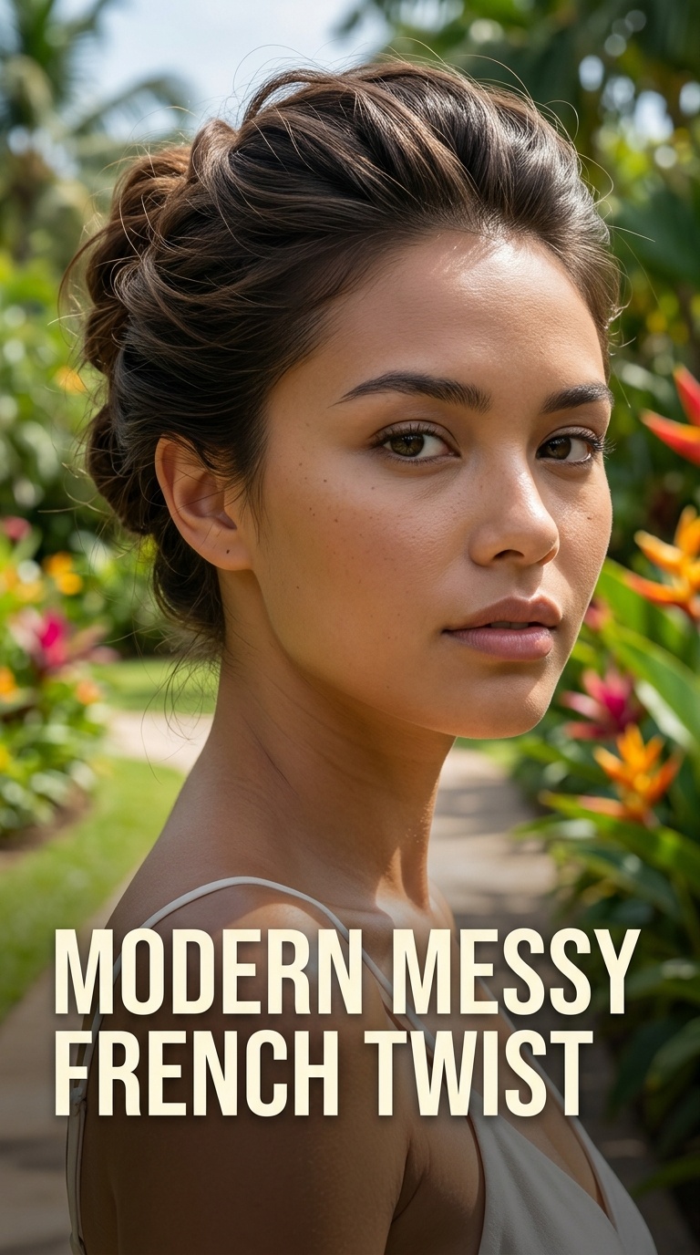 Modern Messy French Twist